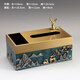 沃之沃新中式奢華紙巾盒創(chuàng  )意高檔輕奢抽紙盒家用客廳簡(jiǎn)約茶幾遙控器收納 綠銅鐵蓋收納紙巾盒