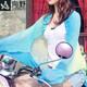 向野防曬衣女生春夏騎車(chē)披肩百變防曬絲巾開(kāi)車(chē)圍巾兩用沙灘巾長(cháng)款披肩 藍黃漸變
