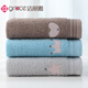 潔麗雅（grace）兒童毛巾棉質(zhì)洗臉家用柔軟棉卡通童巾寶寶吸水小毛巾 灰色藍色棕色裝 3條 50x25cm