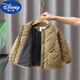 迪士尼（Disney）品牌童裝兒童輕薄棉服2024秋冬季新款中小童棉衣帥氣男童夾棉外套 卡其色 尺碼標準，不要拍大 90(建議身高85厘米左右)