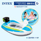 INTEX 兒童游泳圈坐圈寶寶腋下圈男孩女孩游艇遮陽(yáng)小孩坐騎1-3-6歲 快艇款平底坐圈【送腳泵】