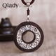 Qlady祥云銀項(xiàng)鏈女款2024年新款高級(jí)感輕奢小眾檀木吊墜毛衣鏈吊墜銀飾 祥云檀木銀項(xiàng)鏈