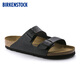 BIRKENSTOCK勃肯德國進口男女款經典舒適百搭輕便Arizona雙扣拖鞋 黑色窄版51793 36