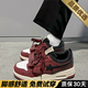 RXEX酒紅星星男鞋春夏季2025新款氣墊老爹鞋男厚底增高休閑運(yùn)動(dòng)鞋子男 白酒紅升級(jí)版 41 (255mm)