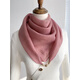CamalgOri女士秋冬圍脖護頸方巾百搭三角絲巾女士米色高級感磁吸扣純色圍巾 磁吸金絲圍脖粉色