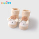 優(yōu)奇嬰兒襪子秋冬季加絨加厚卡通可愛(ài)寶寶襪套超萌新生兒襪子防滑保暖