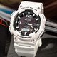 卡西歐（CASIO） 卡西歐(CASIO) 雙顯初中高中學(xué)生運動手表男女防水夜光太陽能表 黑盤白色樹脂帶AQ-S810WC-7A