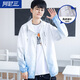 阿尼三青少年防曬衣外套男孩夏季薄款潮流男裝帥氣初中高中學(xué)生輕薄夏裝 藍色 2XL