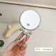 鹿野時(shí)空美妝雙面鏡10倍5倍放大小圓鏡折疊化妝鏡梳妝鏡手柄鏡便攜鏡子 銀色(一面可放大2倍）