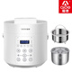 愛(ài)德（aide）316不銹鋼內(nèi)膽0涂層2L迷你小電壓力鍋全自動(dòng)智能多功能小型電高壓鍋無(wú)涂層電飯煲飯鍋家用1-2-3人 2L(超厚316不銹鋼單膽+單蒸籠) 2L