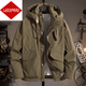 Lee dprre工裝羽絨服男2024新款連帽加厚款保暖防寒服冬季外套 軍綠LSD-236 (飽和充絨) M ( 90 -120斤左右)