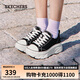 斯凱奇（SKECHERS）女鞋厚底增高帆布鞋街頭個(gè)性板鞋軟底舒適休閑鞋通勤鞋177435