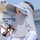 杉沓空頂遮陽(yáng)帽女夏季遮全臉面罩防曬帽戶(hù)外騎電動(dòng)車(chē)太陽(yáng)帽 灰色