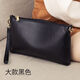 蒲卡儂女式手拿包2025新款潮真皮手拎包女小包手抓包軟皮簡(jiǎn)約迷你小挎包 大款黑色