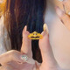 蔓笙公主殿下皇冠戒指女士甜美愛心仿沙金鉆戒生日情人節(jié)禮物送女友 戒指【精美禮盒】