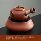 湘茗堂朱泥紫砂砂銚壺茶壺陶瓷煮茶壺煮茶爐燒水壺電陶爐煮茶器電陶爐 朱泥砂銚壺+如意紅泥爐 520ml