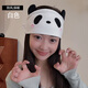 芬也月子發(fā)帶春秋純棉熊貓月子頭巾孕婦護額頭帶月子帽大頭圍 白色 夏季純棉【熊貓月子發(fā)帶】