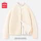 名創(chuàng  )優(yōu)品（MINISO）搖粒絨外套女2025秋冬季新款小香風(fēng)穿搭上衣女士潮流休閑厚款女裝 米白色 M 160 (體重105-125斤)