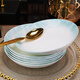 國玥景德鎮碗盤(pán)餐具輕奢釉下彩餐盤(pán)家用陶瓷飯盤(pán)骨瓷菜碟子簡(jiǎn)約西餐盤(pán) 云錦萬(wàn)里7.5英寸飯盤(pán)4個(gè)