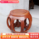 木中央 紅木家具 非洲花梨 學(xué)名:刺猬紫檀墩 中式鼓凳圓凳 全實(shí)木凳子 小矮凳琴凳坐凳高檔換鞋凳 單個(gè)350mm高鼓凳（單拍不發(fā)貨，拍兩筆再發(fā)貨）