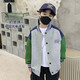 左西男童棒球服外套秋裝2025新款兒童春秋款夾克韓版上衣潮 灰色 130