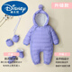 迪士尼（Disney）嬰兒羽絨服連體衣冬裝哈衣男女寶寶外出衣服加厚抱衣冬季爬 紫色 73