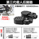 自行車后座腳踏板踩腳電動車后輪放山地車腳蹬子折疊單車通用配件 黑色一對(送工具和螺絲)