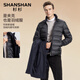 SHANSHAN【可拆卸內(nèi)膽】五穿羽絨服男秋冬鵝絨外套男士中長(zhǎng)款三合一夾克 藏青色 M (170)