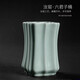 象運(yùn)福黑檀木茶道六君子汝窯筆桶套裝大實(shí)木茶針茶夾茶匙茶勺銅制禪意 汝窯四方茶道筆桶