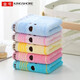 金號純棉家用兒童女士洗臉小毛巾全棉卡通幼兒園中號長(cháng)方形洗臉巾柔軟吸水不易掉毛 5色各一條