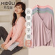 米度麗哺乳衣外出月子服孕婦裝上衣春秋產(chǎn)后秋衣睡衣套裝喂奶家居服 單件上衣-粉色 L（建議100-140斤左右）