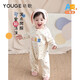 幼歌（YOUGE）嬰幼兒秋季新款卡通波點(diǎn)印花連體衣寬松柔軟親膚爬服潮 米白色 80cm