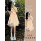 圣雪緹小個子連衣裙新款2025夏季女裝法式少女娃娃領(lǐng)碎花裙子女學生顯瘦 圖片色 S碼