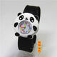 世希 綠水龜網(wǎng)紅電子表兒童卡通手表拍拍圈手環(huán)小學(xué)生幼兒園表 熊貓黑色