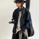 7家優(yōu)品日系復(fù)古cityboy牛仔外套男秋冬季潮流做舊水洗簡約休閑情侶夾克 NFJQ-W82深藍(lán)色 XL