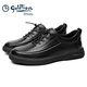 金利來(lái)男鞋2025新款商務(wù)休閑鞋舒適軟面厚底低跟運動(dòng)真皮鞋 黑色 43 歐碼(偏大一碼)建議拍小一 碼5