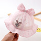 貝娜茜嬰兒帽子夏季薄款寶寶女公主3-12個(gè)月防曬遮陽(yáng)漁夫帽網(wǎng)紗嬰幼兒太陽(yáng)盆帽 PM293-粉色 3-12個(gè)月（44-46CM）