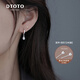DTOTO純銀耳釘999足銀耳環(huán)女2025年新款水滴耳墜銀耳飾閨蜜送禮套裝 3件套：【水滴耳環(huán)】+【圓珠耳釘】+【品牌禮盒】