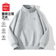 名創(chuàng  )優(yōu)品（MINISO）立領(lǐng)衛衣男春秋季灰色運動(dòng)休閑外套男士重磅半拉鏈夾克寬松上衣服 【330G重磅】麻灰(自由筆尖胸標) 常規 M /170 (男女同款)
