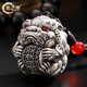 禮之源《時(shí)來(lái)運(yùn)轉(zhuǎn) 》全銅鎏金貔貅手把件銅工藝品包掛飾品手玩創(chuàng)意擺件 純銀時(shí)來(lái)運(yùn)轉(zhuǎn)長(zhǎng)4.5寬4高4.5CM