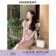 MAXRIENY摩登新中式人鱼公主连衣裙设计感仙女裙仙美茶歇裙鱼尾裙 蜜桃粉 L03