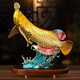 吉善堂全銅金龍魚招財(cái)擺件工藝品家居客廳公司辦公室裝飾品喬遷開業(yè)禮品 全銅金龍魚擺件