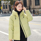 雪中飛羽絨服女短款連帽冬裝外套2025新款時(shí)尚休閑百搭寬松韓版防寒服 綠色 XL （120-135斤）