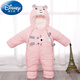 迪士尼（Disney）新生兒冬季羽絨棉連體衣嬰兒加厚外出服棉衣套裝寶寶包腳保暖抱衣 粉色小熊 85 (建議10-15個(gè)月)