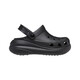 卡駱馳（crocs）泡芙 虞書欣同款男女洞洞鞋跟高5.2cm 黑色 38(38-39)