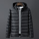 卡度頓特大碼男裝輕薄羽絨服男可脫卸帽加肥加大胖子羽絨外套280斤可穿 7531黑色 7XL 建議230-255斤