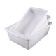 盛屏餐車(chē)收餐盆盤(pán)廚房塑料盒長(cháng)方形機場(chǎng)高鐵安檢收納工廠(chǎng)倉庫配貨收納 白色 304號(46*33*14.5cm)