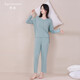 覓絲（Agentmuse）裸感睡衣女莫代爾長(cháng)袖長(cháng)褲寬松可外穿家居服套裝645T藍綠色XXL