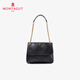 夢(mèng)特嬌（MONTAGUT）包包女包2025新款時(shí)尚菱格羊皮鏈條單肩斜挎包手提包母親節禮物 黑色RA612071101