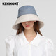 卡蒙（Kenmont）盆帽女夏季薄款透氣遮陽赫本風(fēng)漁夫帽亞麻文藝防紫外線大檐帽3807 藏青色 均碼 內(nèi)調(diào)節(jié)57.5cm